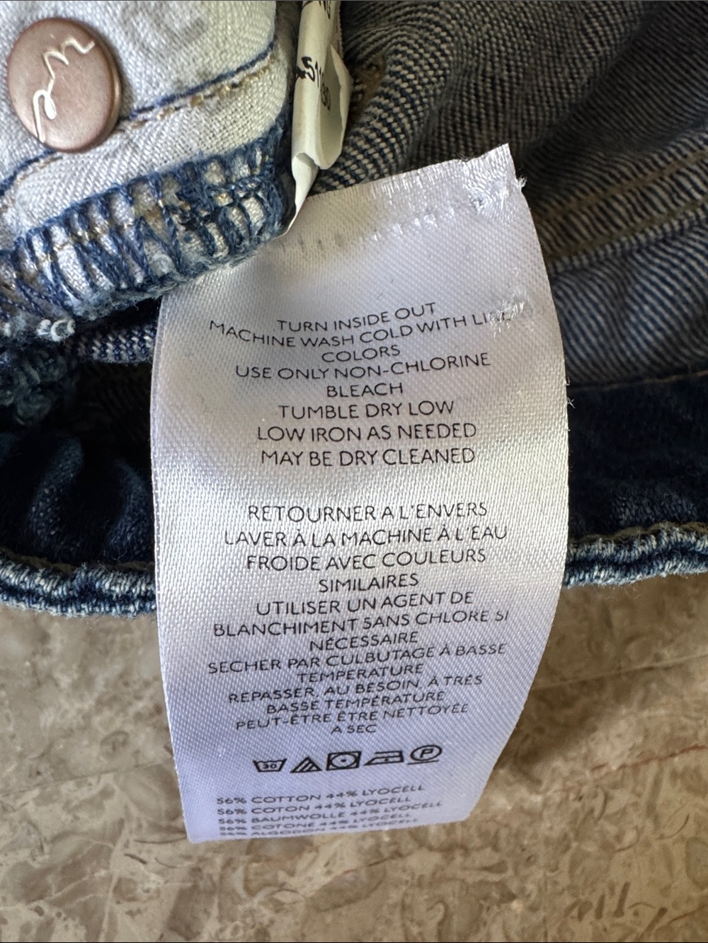 We The Free Wide Leg Jeans in Deep Blue Denim - Picture 8 of 9